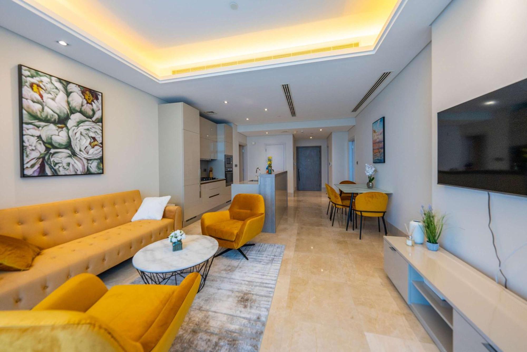Spacious Beachfront 2 Bedroom Apartment - The 8 Дубай Экстерьер фото